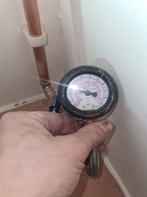 Automist water pressure test Automist water pressure pre-installation test